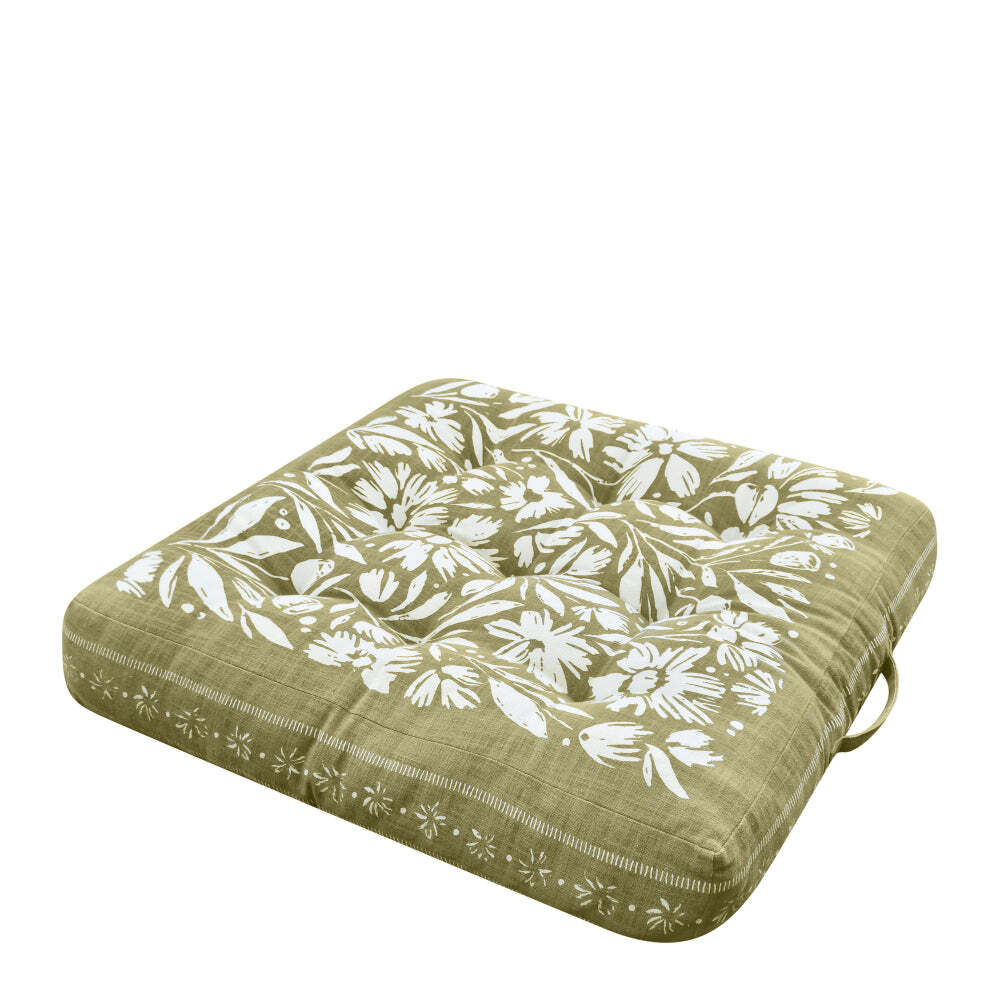 J. Elliot J.Elliot Home Kennedy Floor Cushion 65x65x12cm Olive & Ivory — image 2