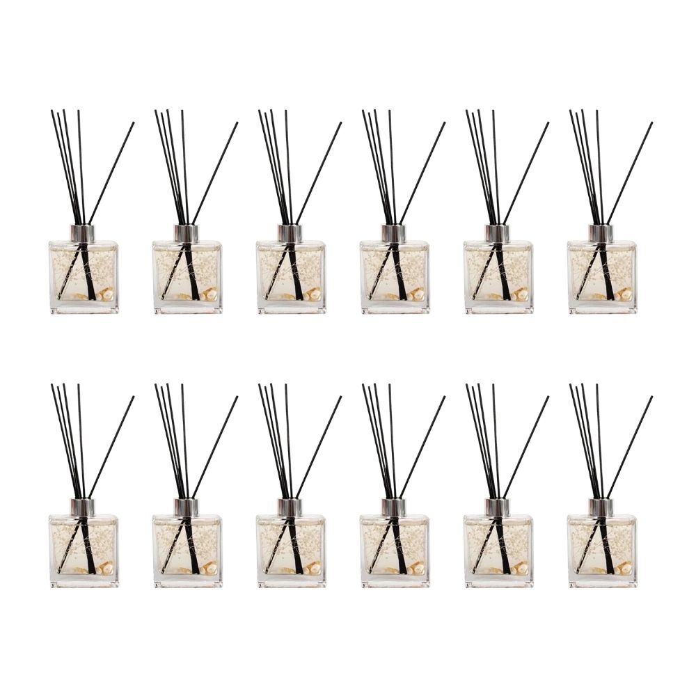 Air Fusion Glass Reed Diffuser Set 120ml Assorted Home Freshener Fragrance (12 Pack)