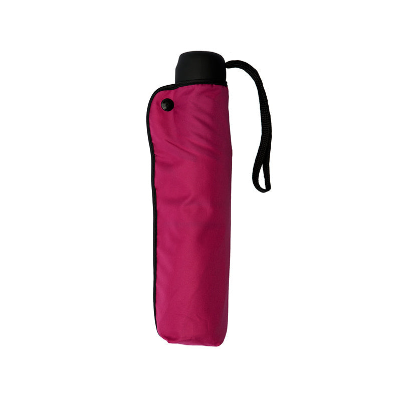 Clifton Women's Folding 97cm Piped Edge Mini Maxi Umbrella UV Shade Fuchsia — image 2