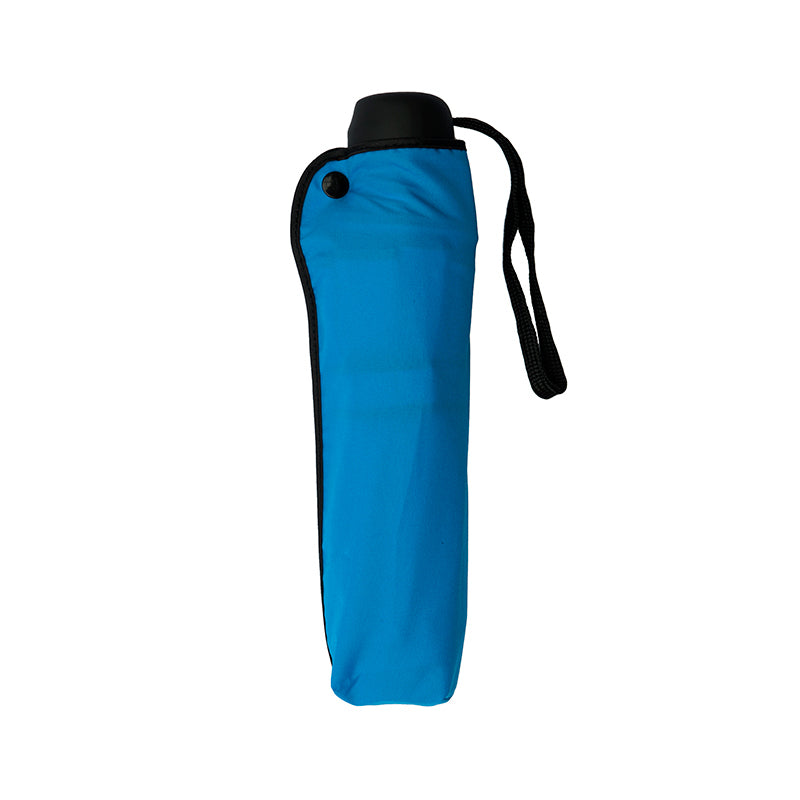 Clifton Women's Folding 97cm Piped Edge Mini Maxi Umbrella UV Electric Blue — image 2