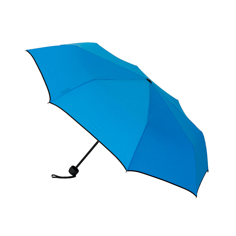 Clifton Women's Folding 97cm Piped Edge Mini Maxi Umbrella UV Electric Blue
