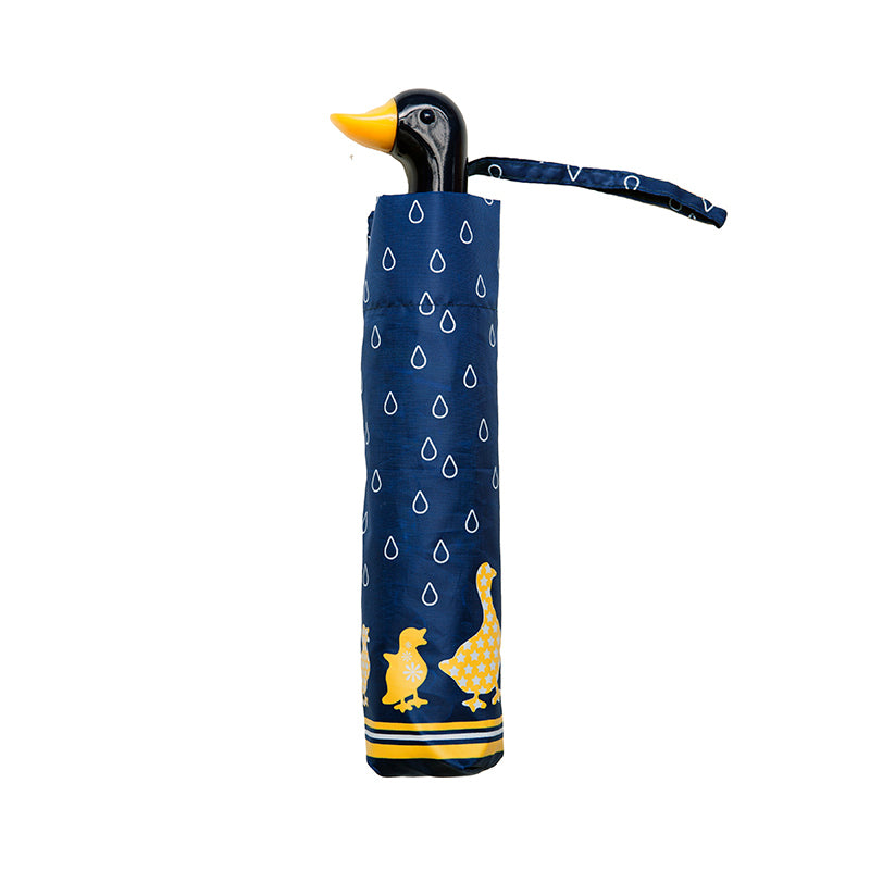 Clifton Women's Folding 100cm Duck Handle/Print Umbrella UV Sun Shade/Cover Navy — image 2