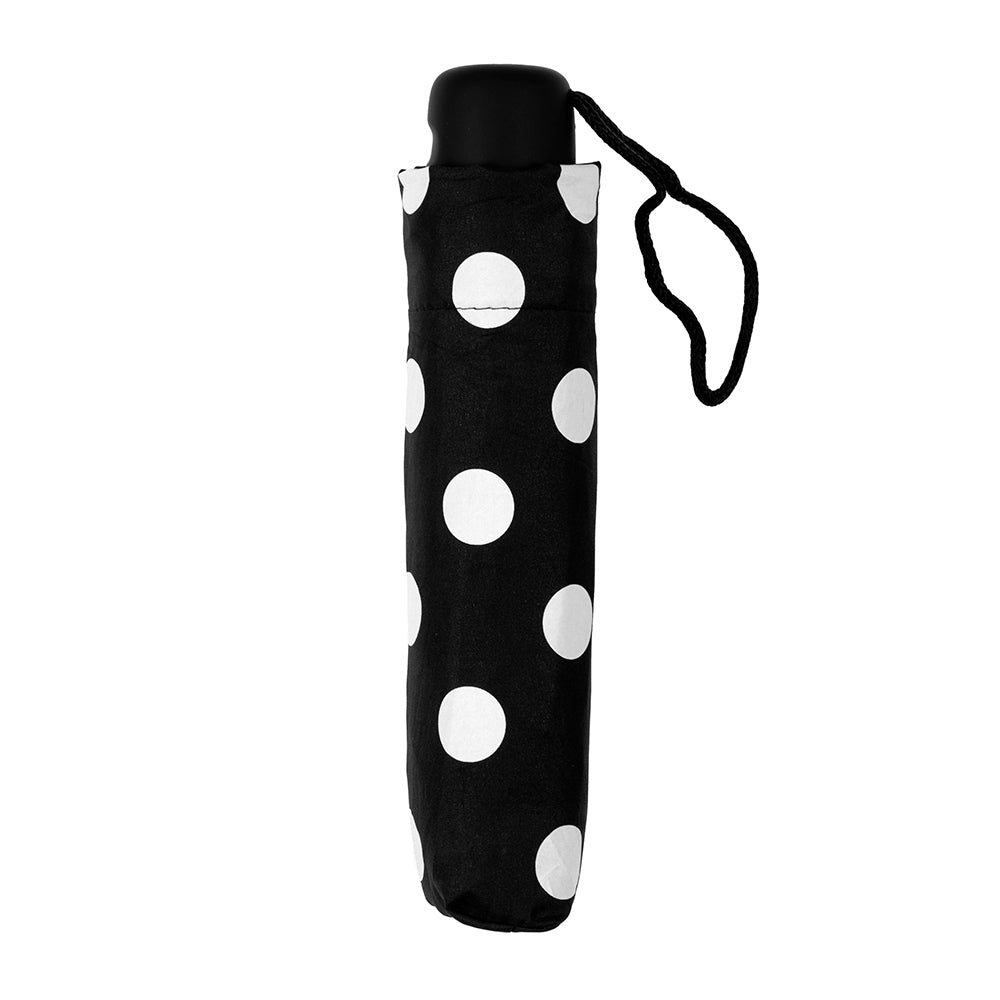 Clifton Women's Folding 98cm Deluxe Mini Maxi Umbrella UV Protector White Spots — image 2