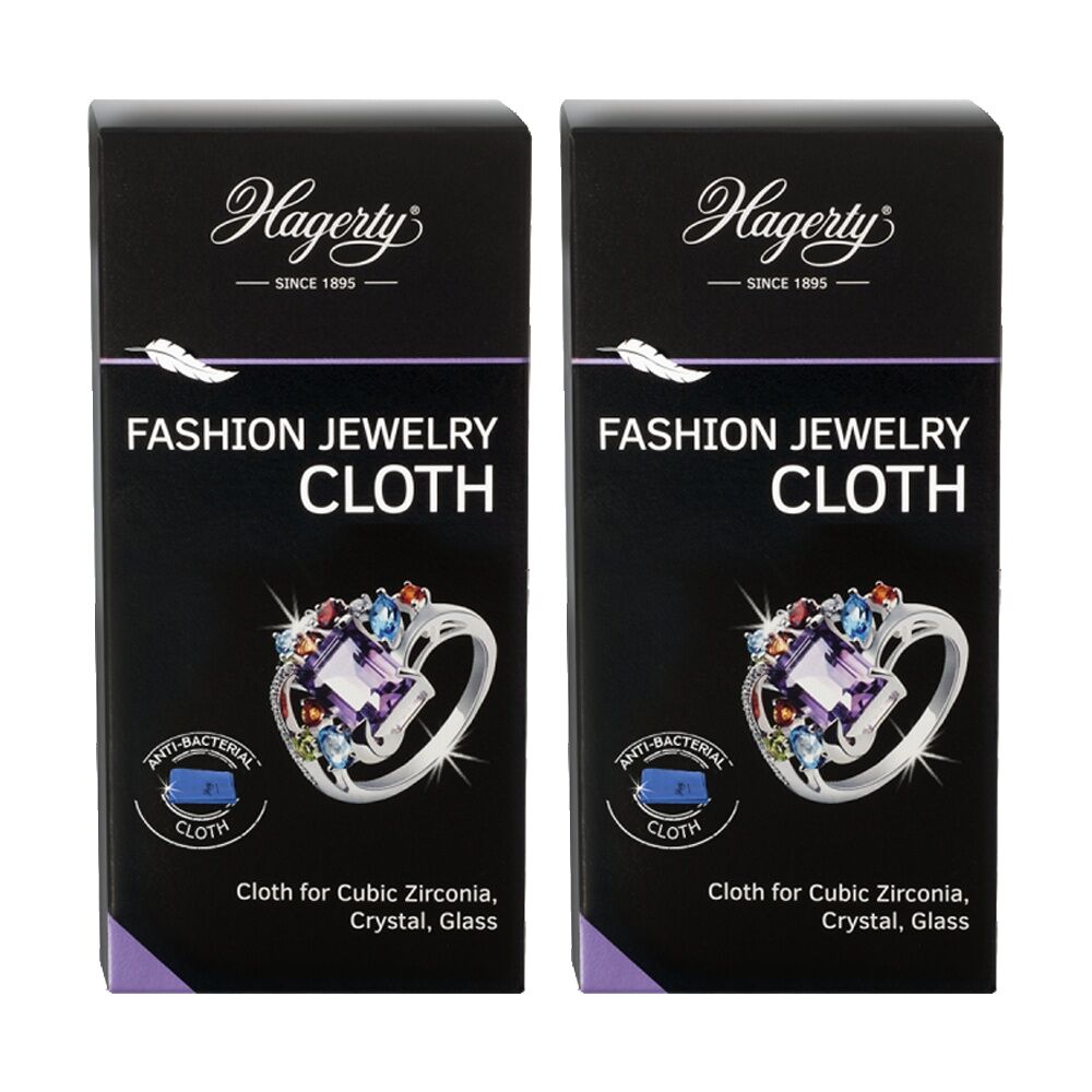Hagerty Cleaning Products Hagerty Fashion Jewellery Polishing Cloth Cubic Zirconia Crystal 30x36cm (2 Pack)