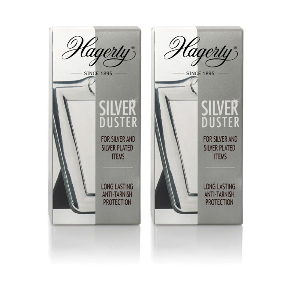 Hagerty Cleaning Products Hagerty White Line Silver Duster Cloth Metal Anti-Tarnish Protection 30x36cm (2 Pack)