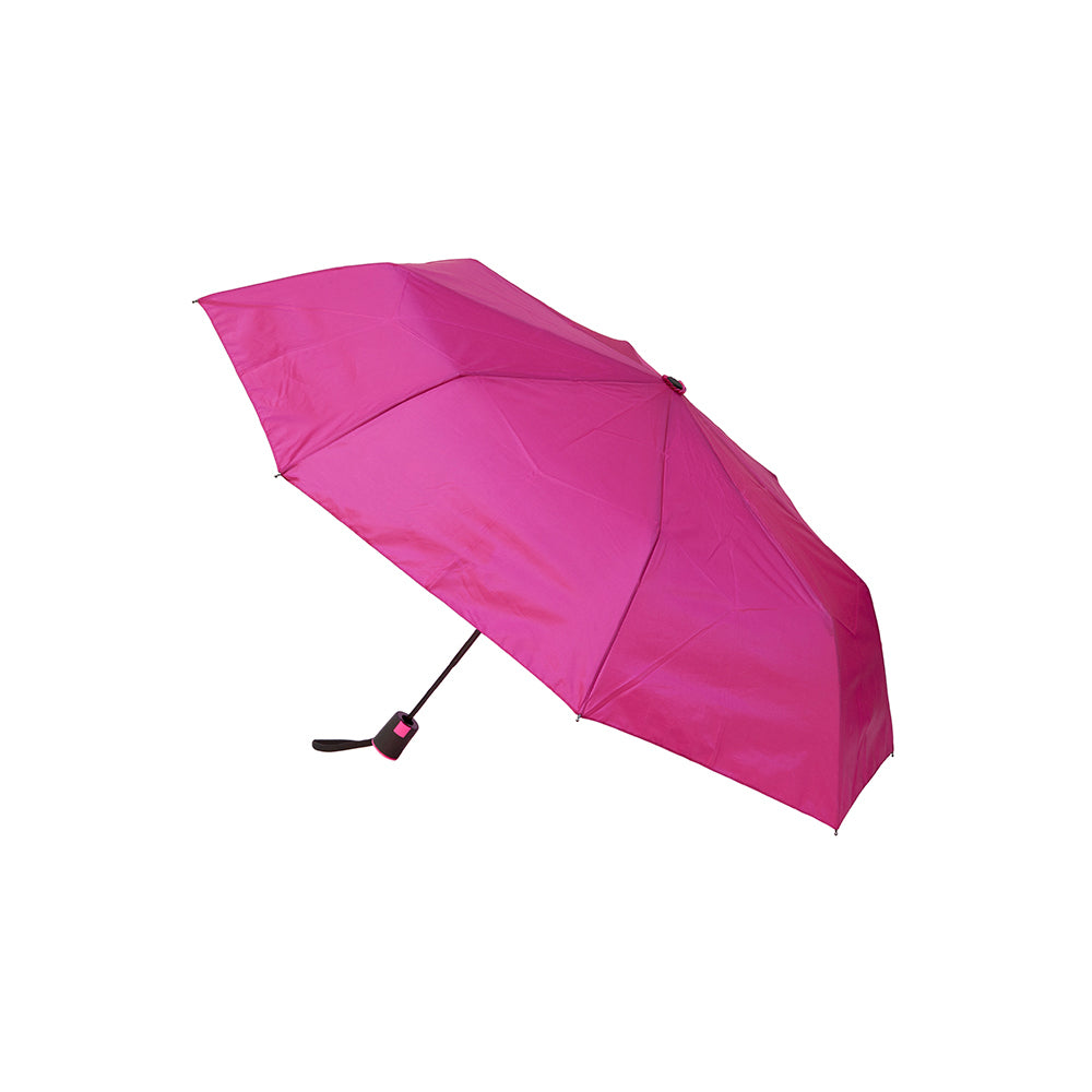 Clifton UPF50+ Auto Open Fashion Folding Wind Resistant Umbrella Deep Pink
