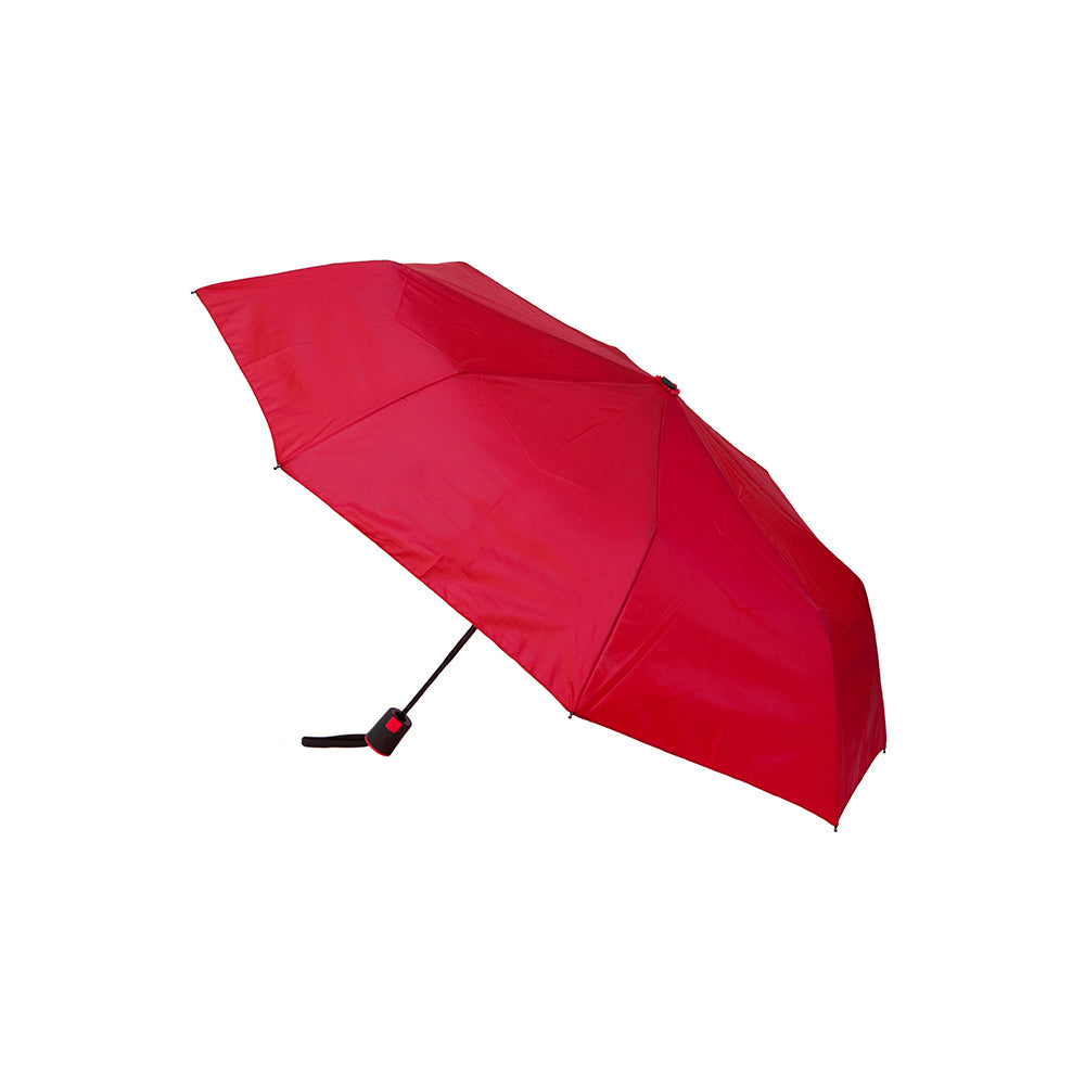 Clifton UPF50+ Auto Open Womens Fashion Folding Wind Resistant Umbrella — Red