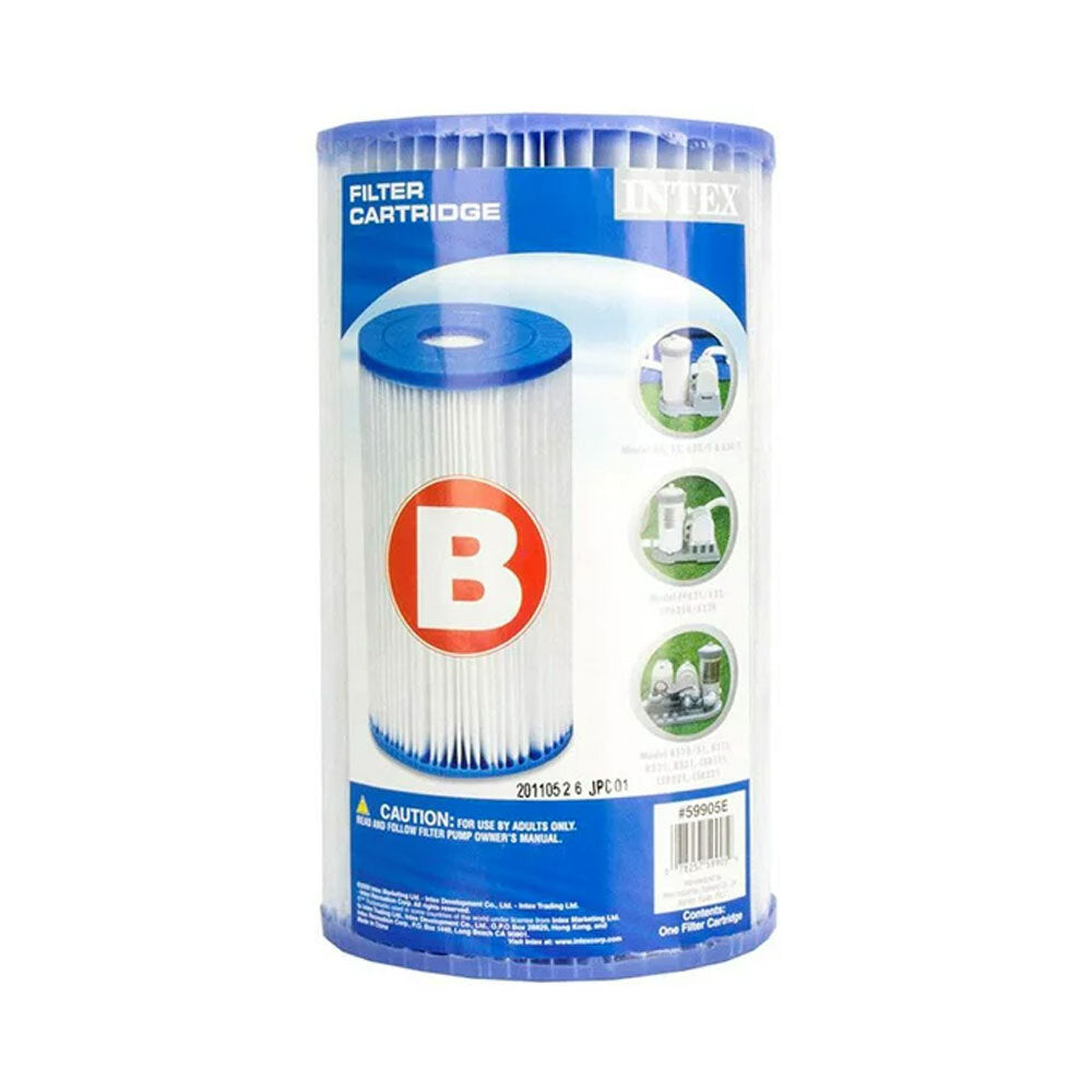 Intex 25.5cm Filter Type B Replacement Cleaning Cartridge for Swimming Pool Pump