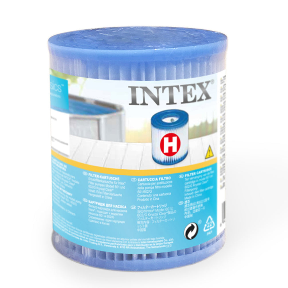 Intex Filter Cartridge H Pool Filter Replacement Dacron Paper Easy Clean 1x