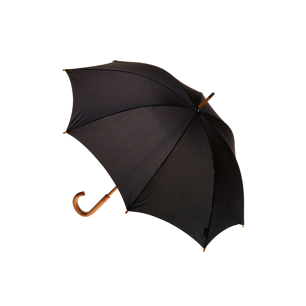 Clifton Women's Walking 103cm Wood Handle Windproof Umbrella Sun Shade Black