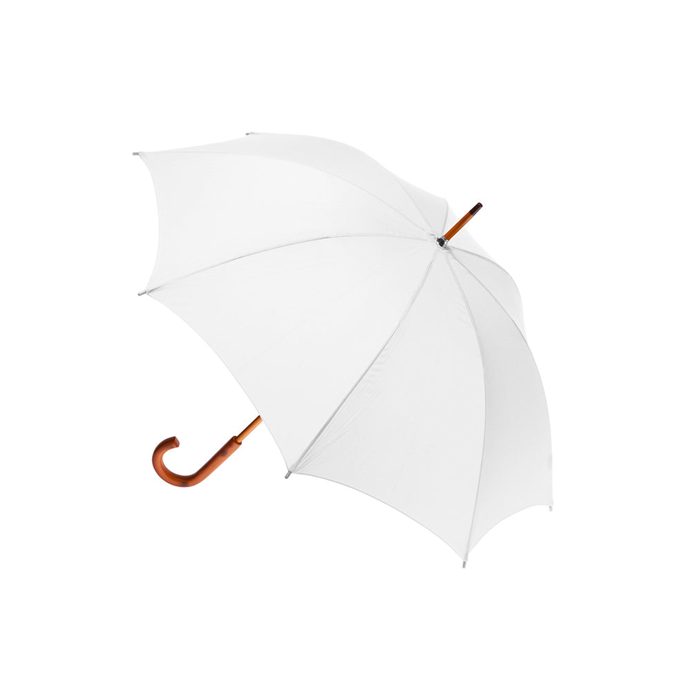 Clifton 103cm Classic Wedding Walking Umbrella Wood Shaft/Handle Windproof White