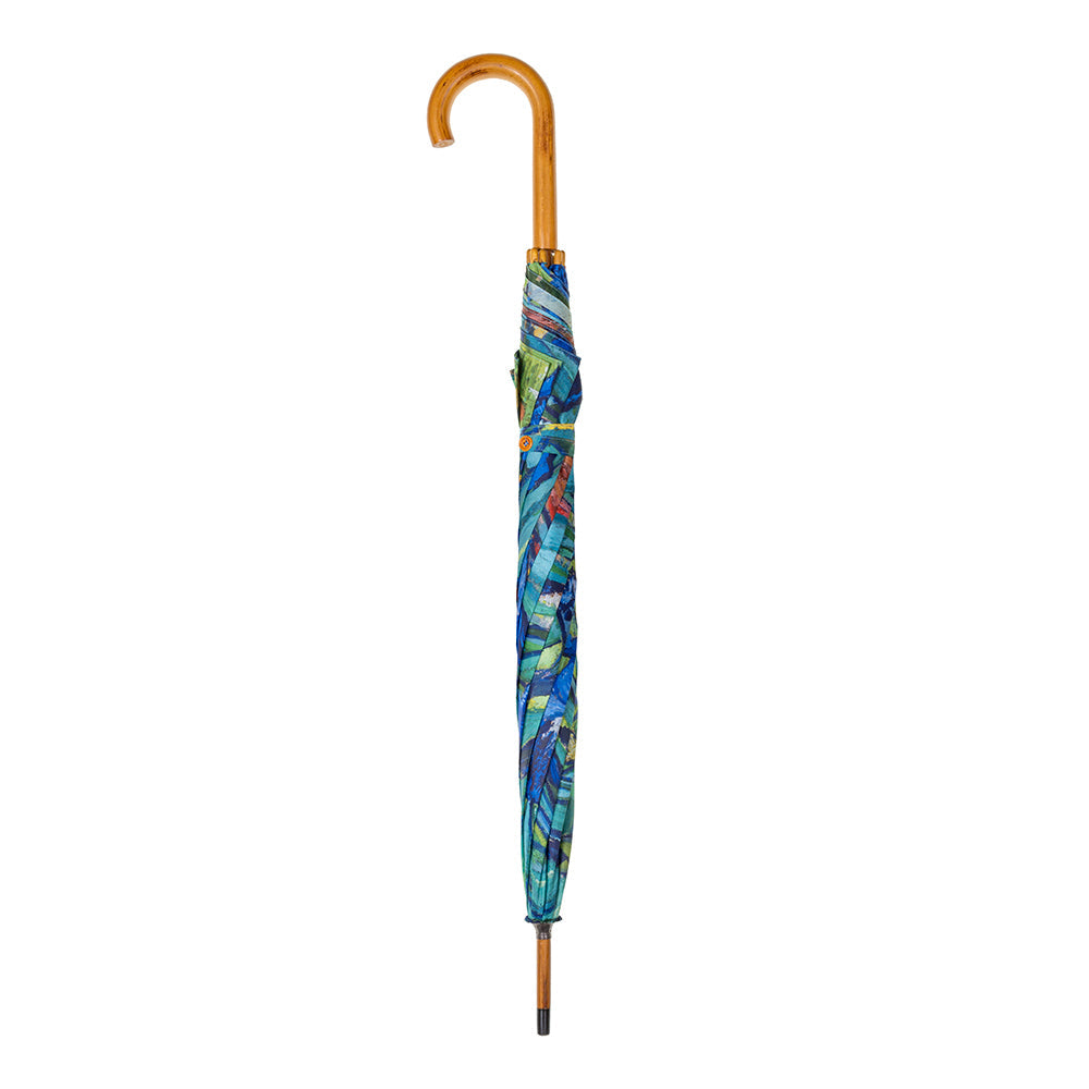 Clifton Women's Walking 103cm Wood Handle Windproof Umbrella Sun Shade Iris — image 2
