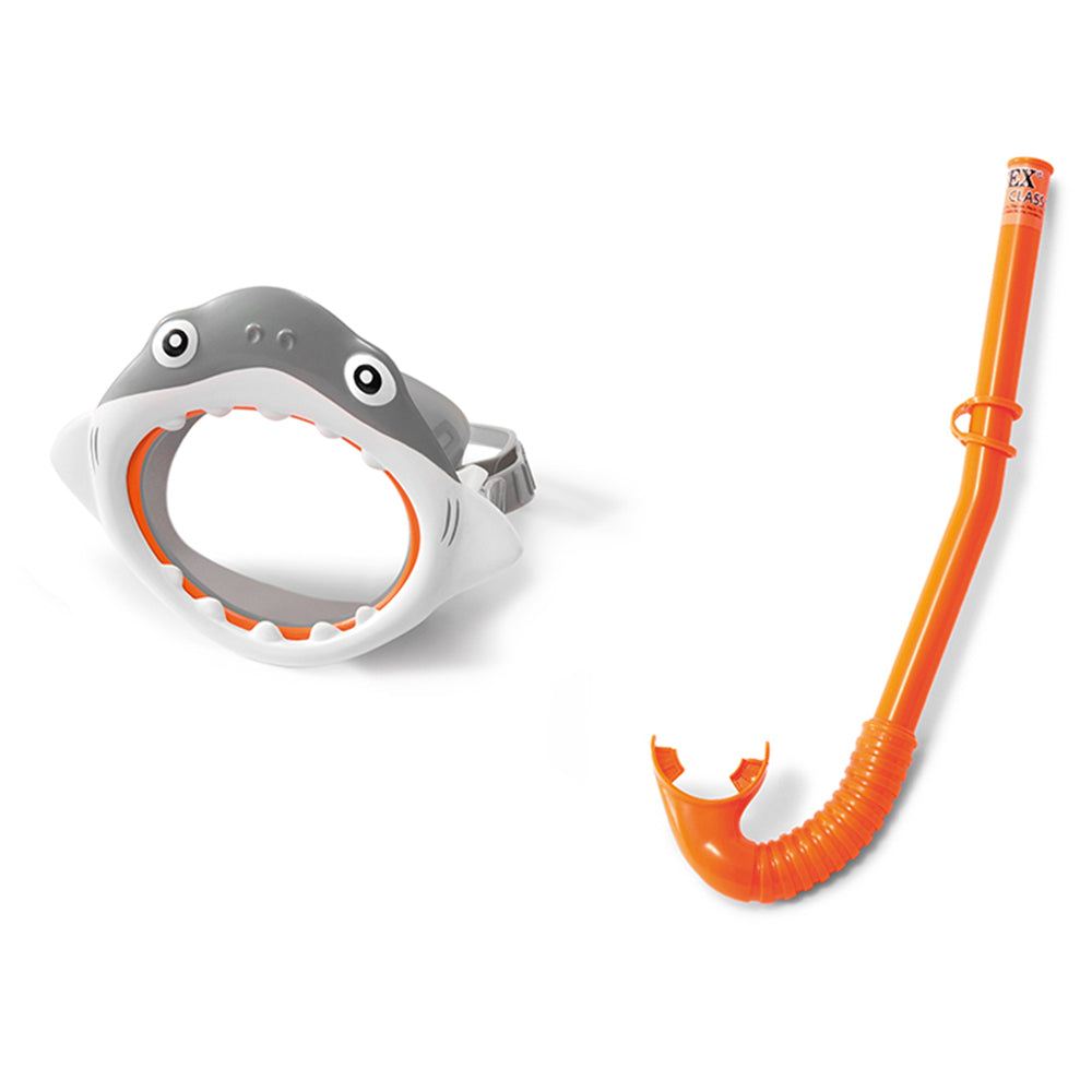Intex Aqua Flow Play Shark Fun Set Kids Snorkeling Mask & Snorkel 3-8y OR/Grey — image 2