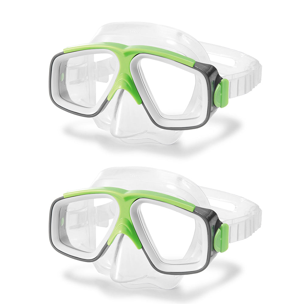Intex Aqua Flow Sport Surf Rider Mask Swimming Snorkel Goggles Kids 8y+ Asst. (2 Pack)