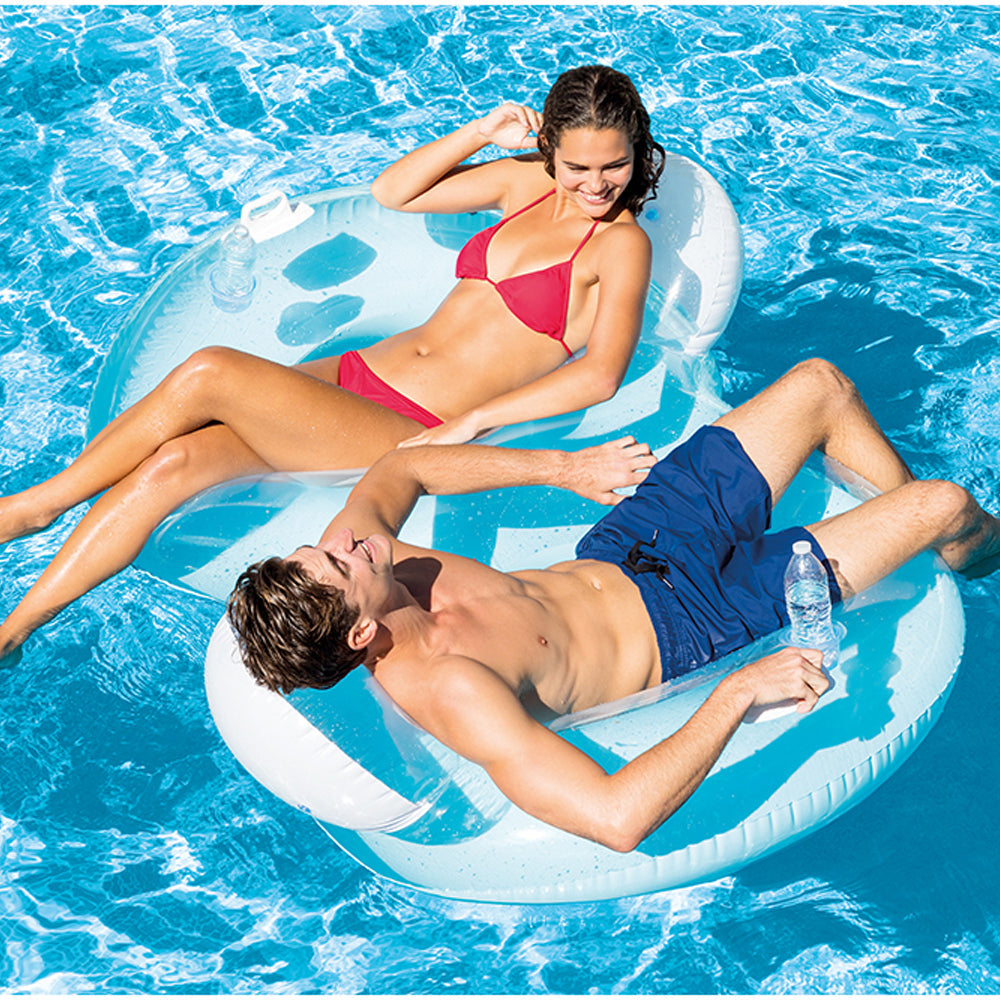 Intex 1.9M Double Pillow Back Lounge Inflatable Swim Pool Ring Float Chair 9Y+ — image 4