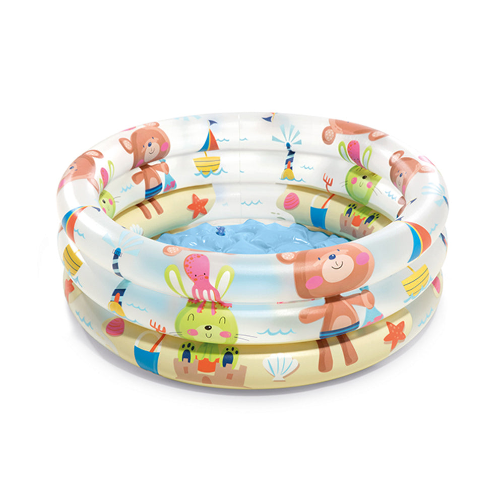Intex Beach Buddies 3 Ring 61cm Inflatable Kids Swim Pool Water Bath Tub 1y+ (2 Pack) — image 2