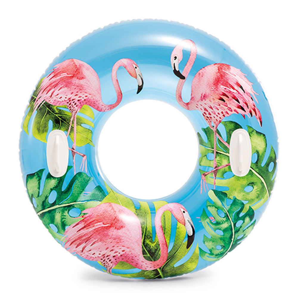 Intex 96cm Lush Tropical Inflatable Swim Floating Tube Kids/Children 9y+ Assort.