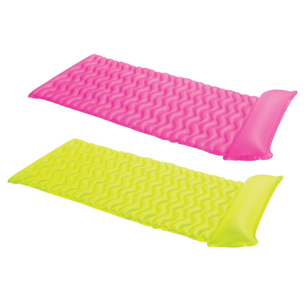 Intex Tote N Floating 229cm Inflatable Pool/Swimming Mat w/ Pillow Assort 14+ (2 Pack)