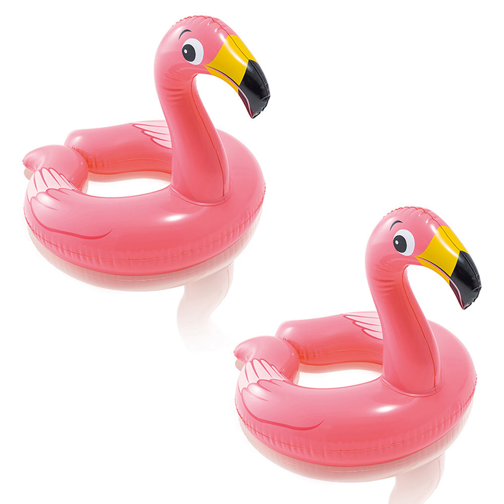 Intex Penguin/Duck/Flamingo Assorted Design Kids Inflatable Pool Floats 3y+ (2 Pack)