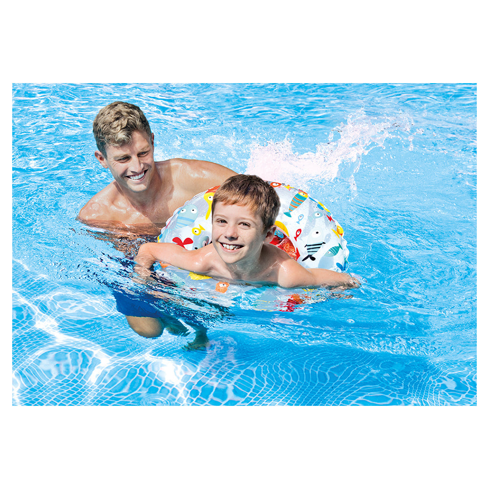 Intex Lively Print 61cm Assorted Design Kids Inflatable Swim Pool Floats 3y+ (2 Pack) — image 7