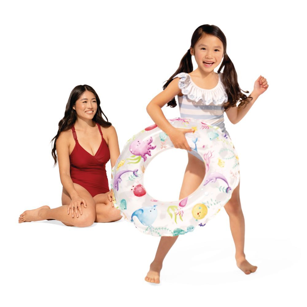 Intex Lively Print 61cm Assorted Design Kids Inflatable Swim Pool Floats 3y+ (2 Pack) — image 10