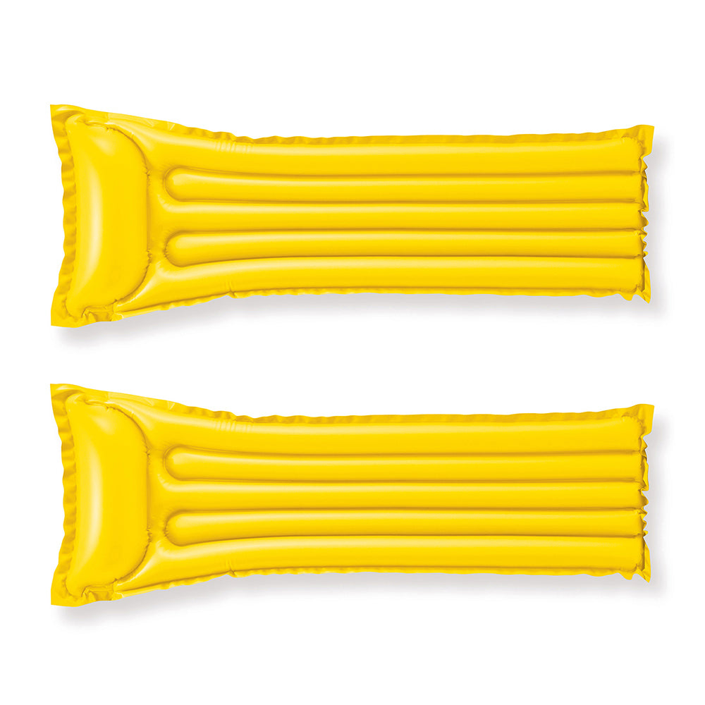 Intex 182cm Airmat Economat Inflatable Swimming Pool Water Float Bed Assorted (2 Pack)