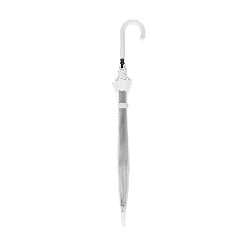 Clifton Womens Walking 87cm Clear Dome/Birdcage Windproof Umbrella White Border — image 2