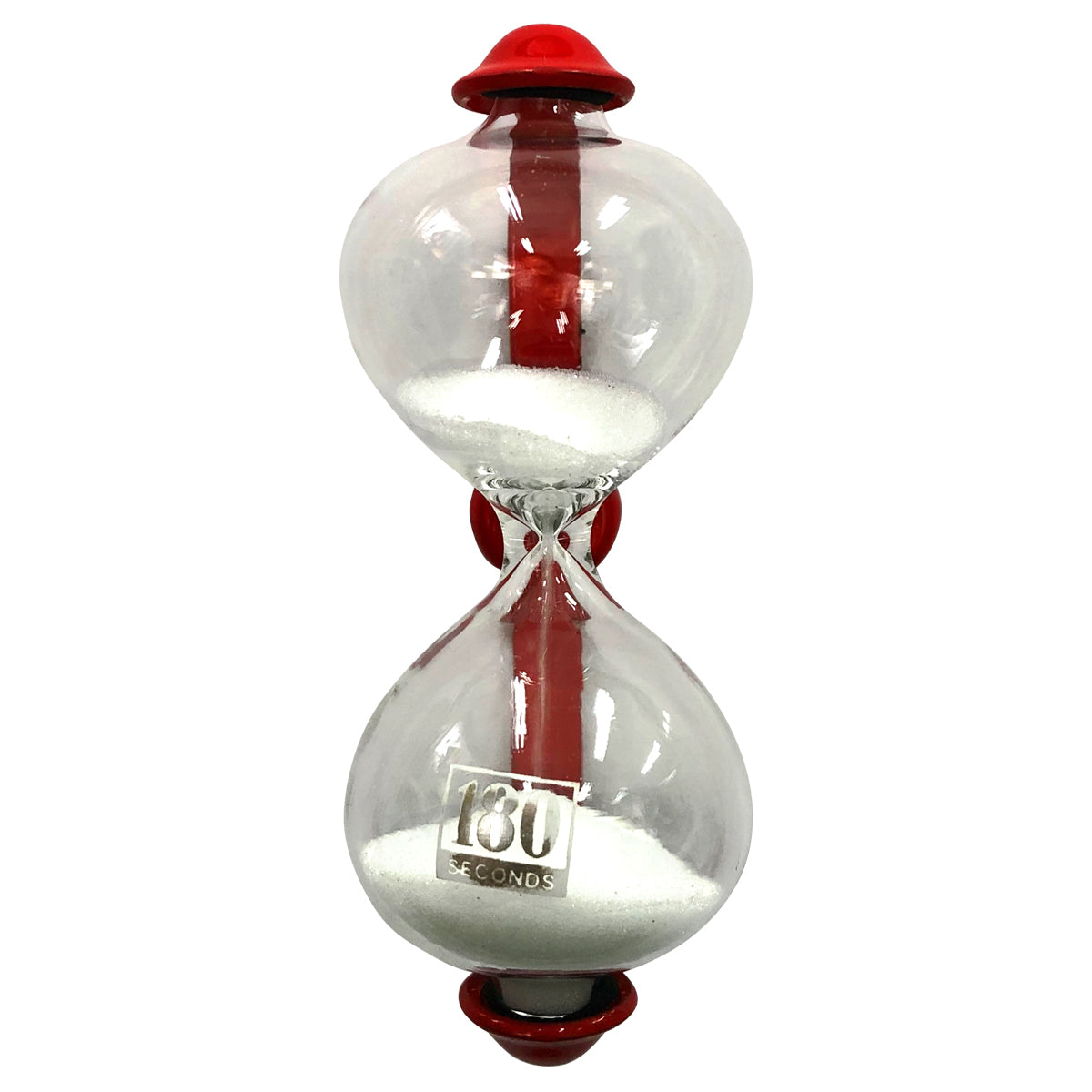 Dulton Magnetic 8.5cm Sandglass 3-Minute Metal Kitchen Timer/Clock Hourglass Red