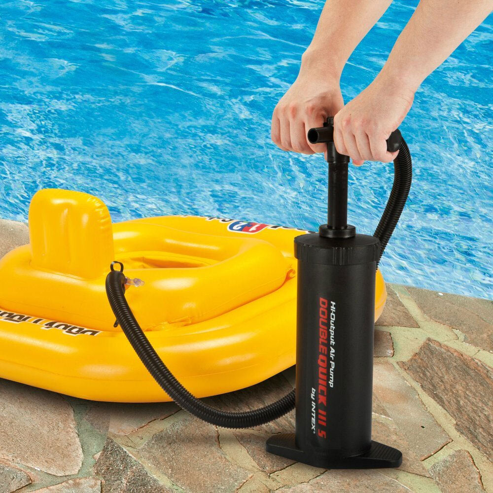 Intex Double Quick III S Hand Pump for Air Bed/Mattress Inflatable Pool/Toy BLK — image 2