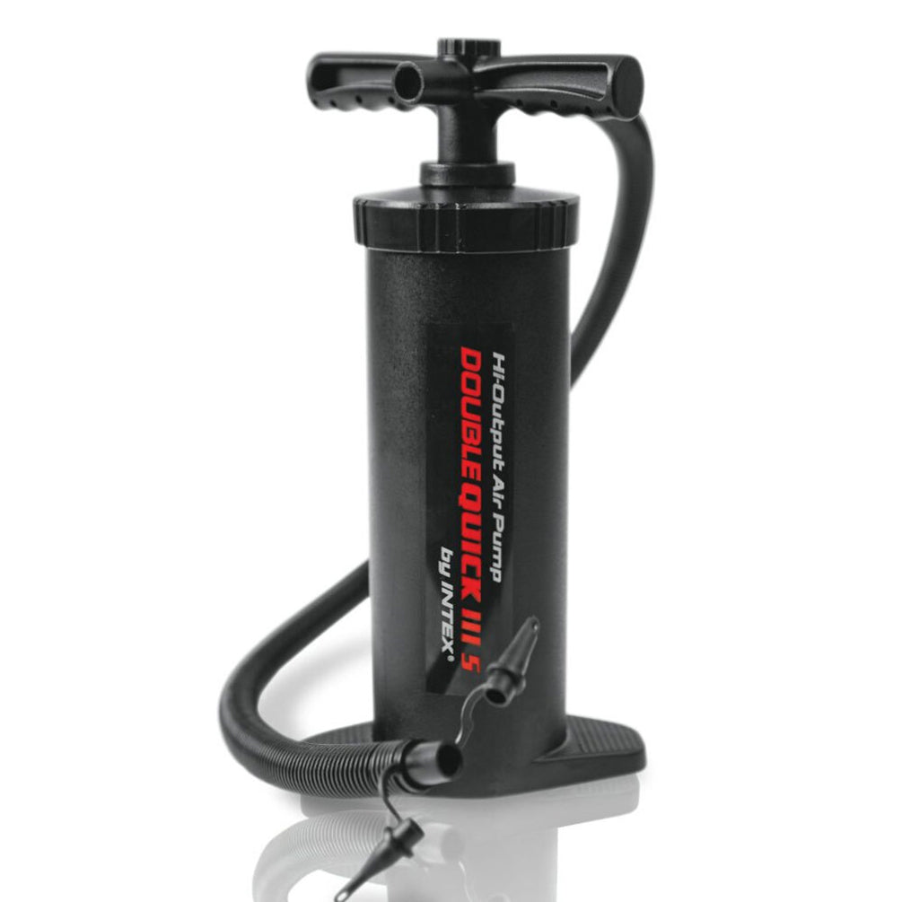 Intex Double Quick III S Hand Pump for Air Bed/Mattress Inflatable Pool/Toy BLK