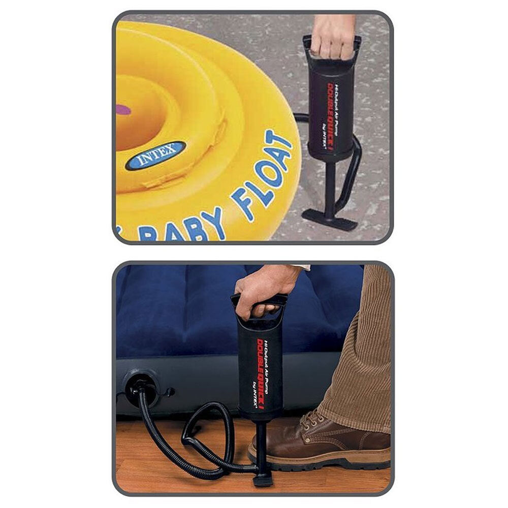 Intex Double Quick I Hand Pump for Air Bed/Mattress Inflatable Pool/Toy Black (2 Pack) — image 4