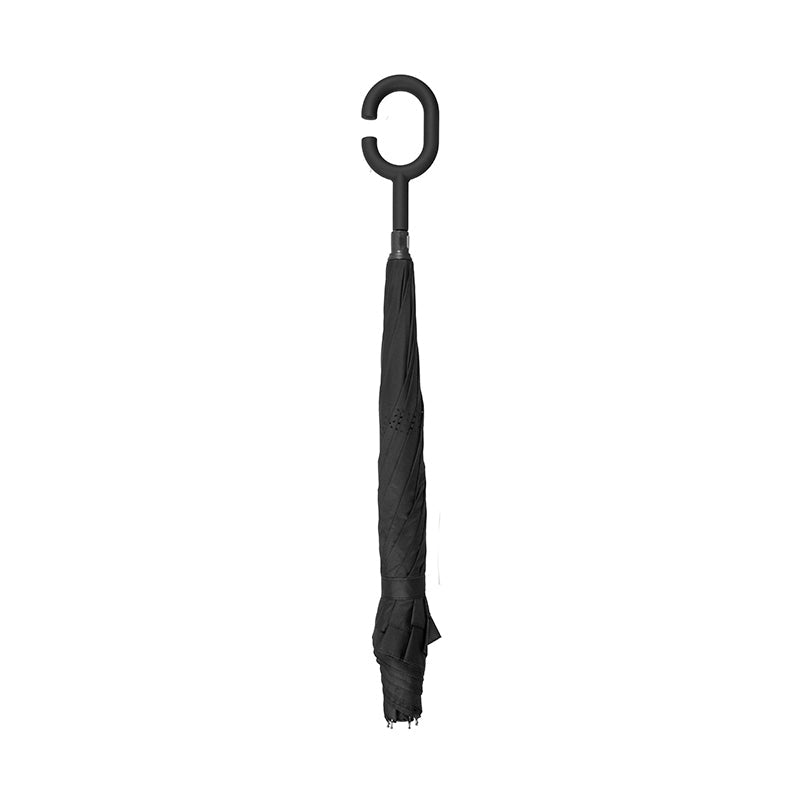 Clifton Outside-In Reverse Cover 107cm Windproof Umbrella UV Sun Shade Black — image 2