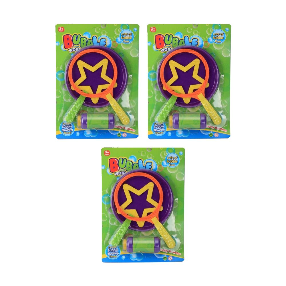Abt Bubble Wands Large With Tray And Solution Set For Kids 3Y+ (3 Pack)