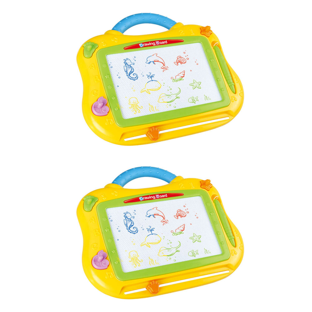 Abt Colour Magnetic Drawing Board Small Kids Toy Portable (2 Pack)