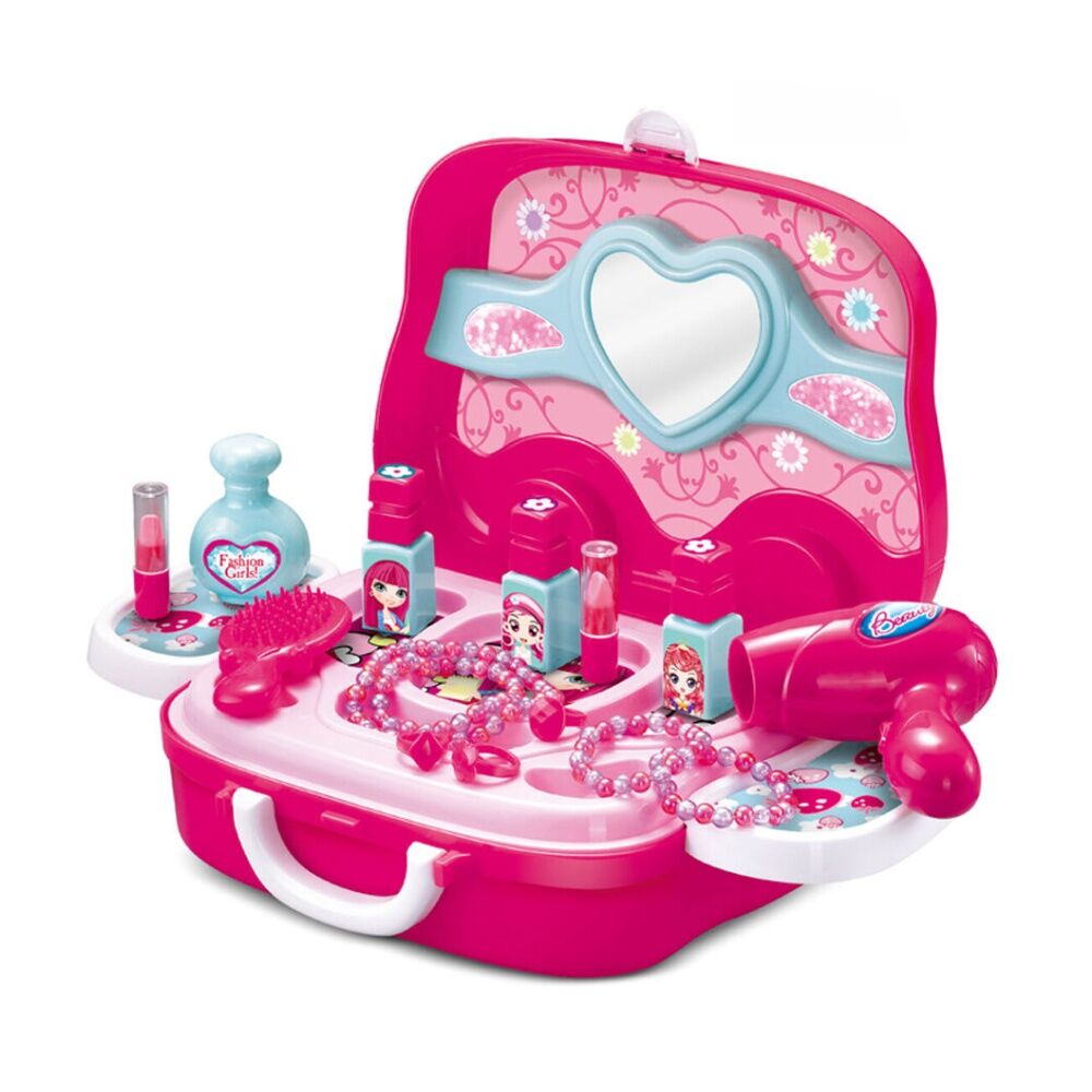 Abt Kids Play Pretend Pink Beauty Set w/ Wheely Carry Case 3Y+ (19 Pieces)