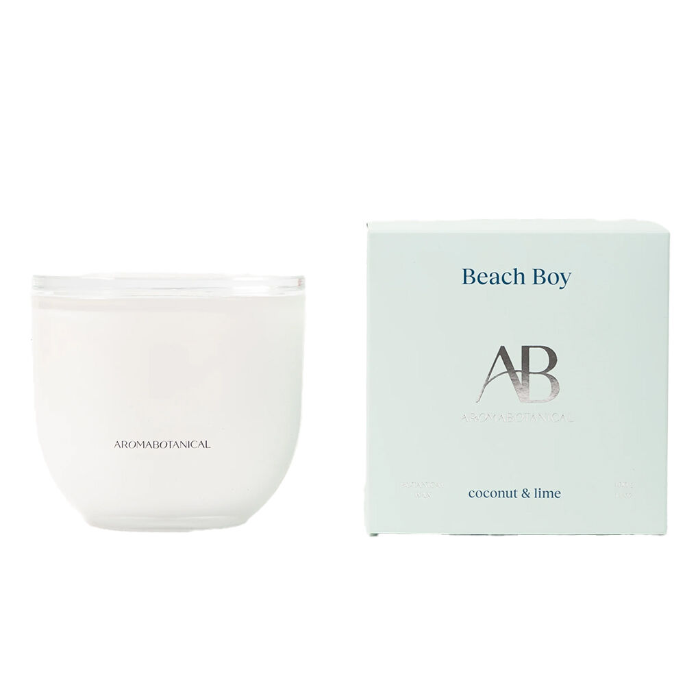 Aromabotanical 400g Beach Boy Coconut Sea Salt Scent Home Fragrance Candle Jar