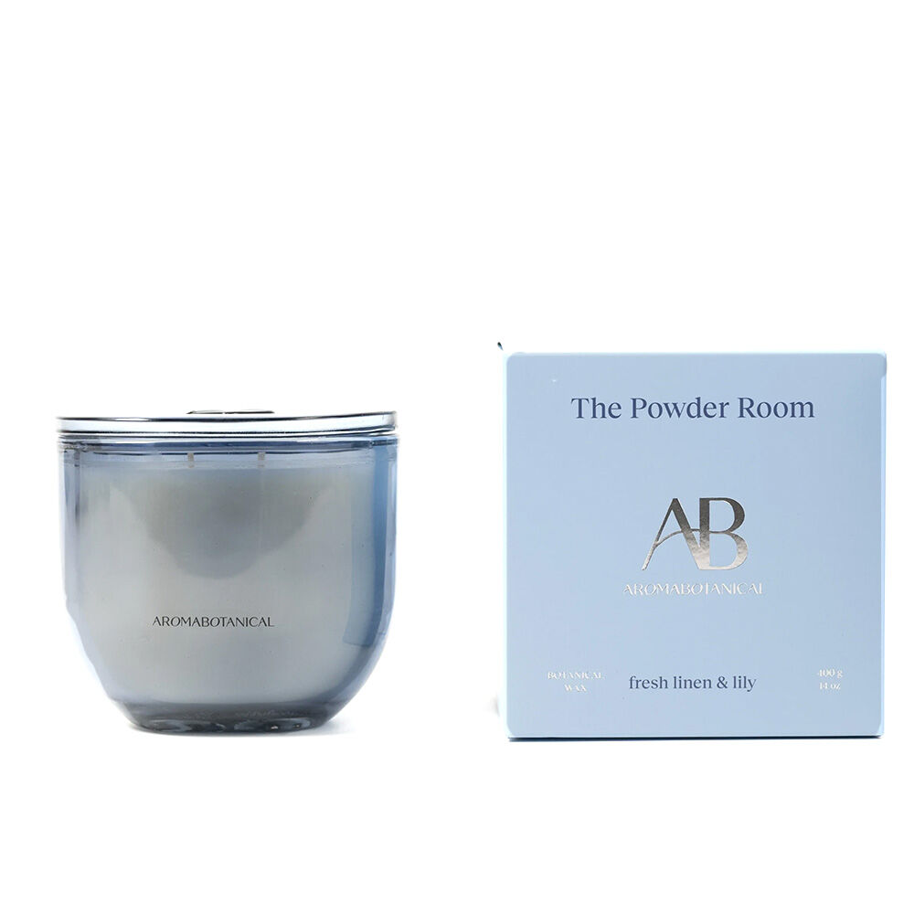 Aromabotanical 400g Powder Room Fresh Linen Scent Home Fragrance Candle Jar