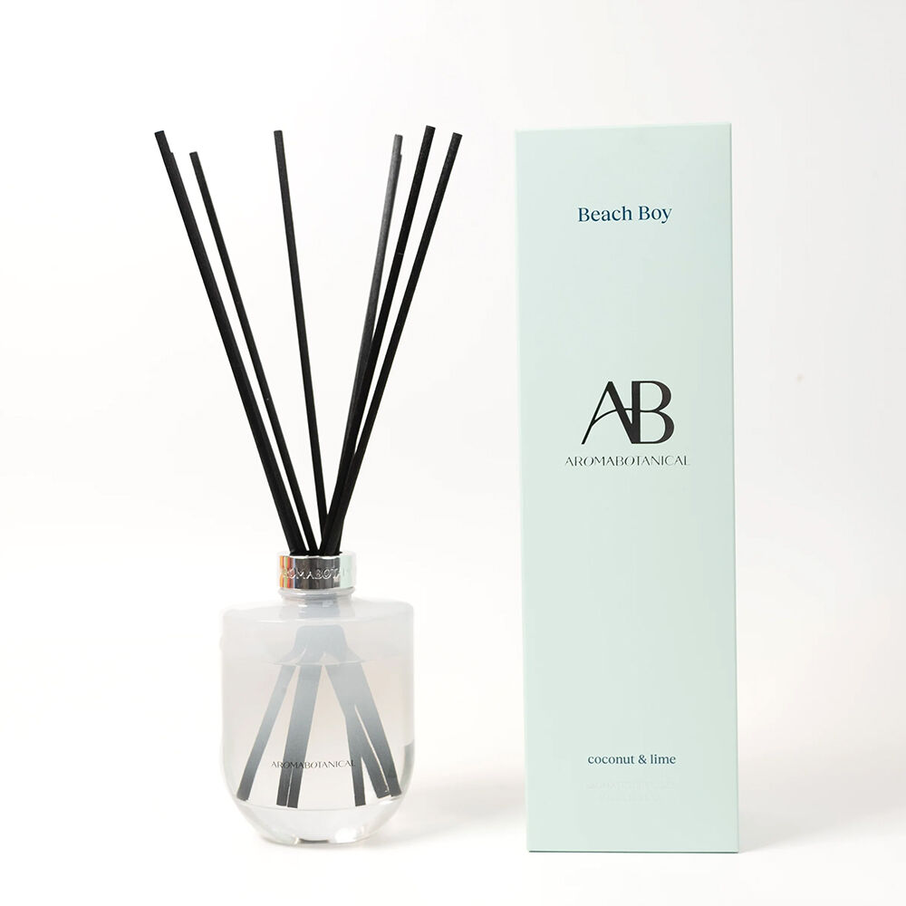 Aromabotanical 400mL Beach Boy Coconut Scent Home Fragrance Reed Diffuser