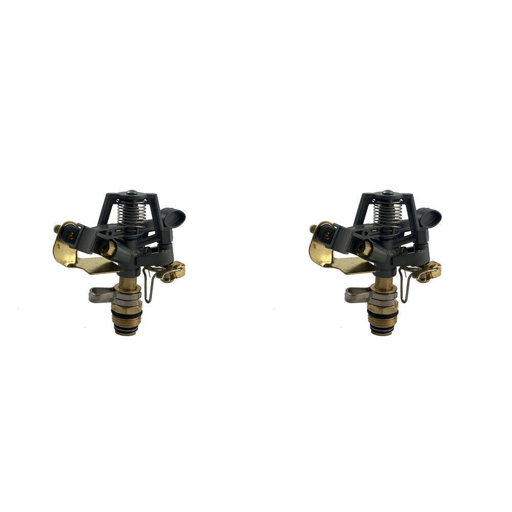Agboss Even Coverage Large Distance Impulse Sprinkler Head Gardening Black (2 Pack)