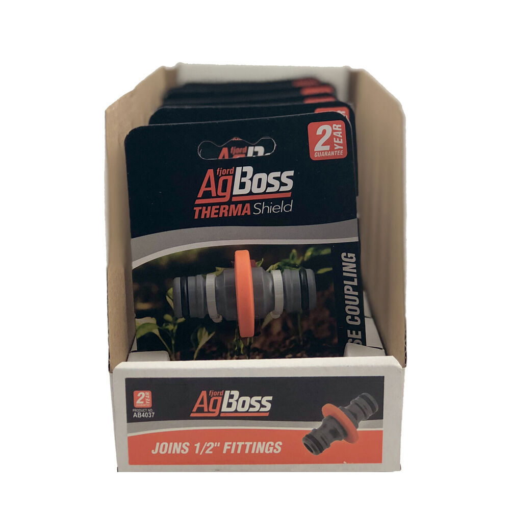 Agboss 1/2 Inch Orange and Black 2 Way Gardening Hose Coupler — image 3