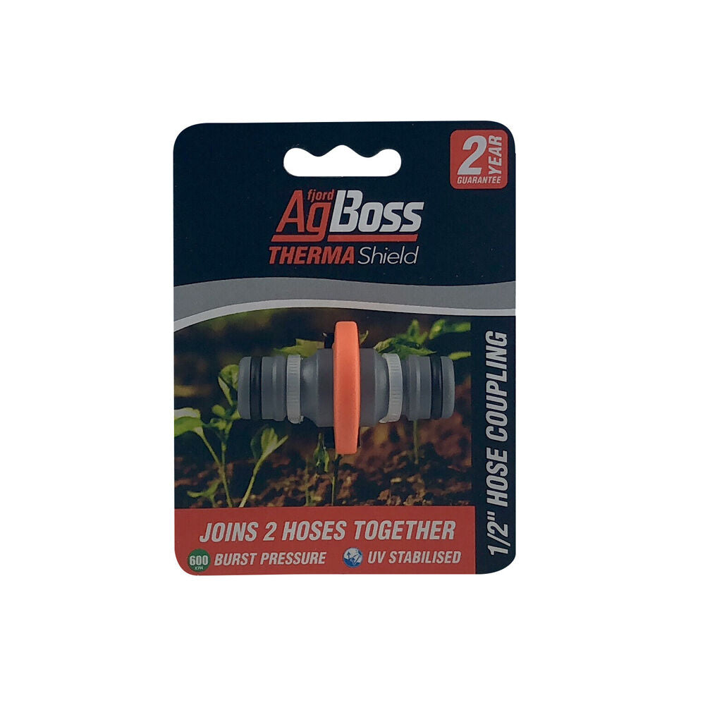 Agboss 2 Way Gardening Hose Coupler 1/2 Inch Orange and Black (3 Pack) — image 2