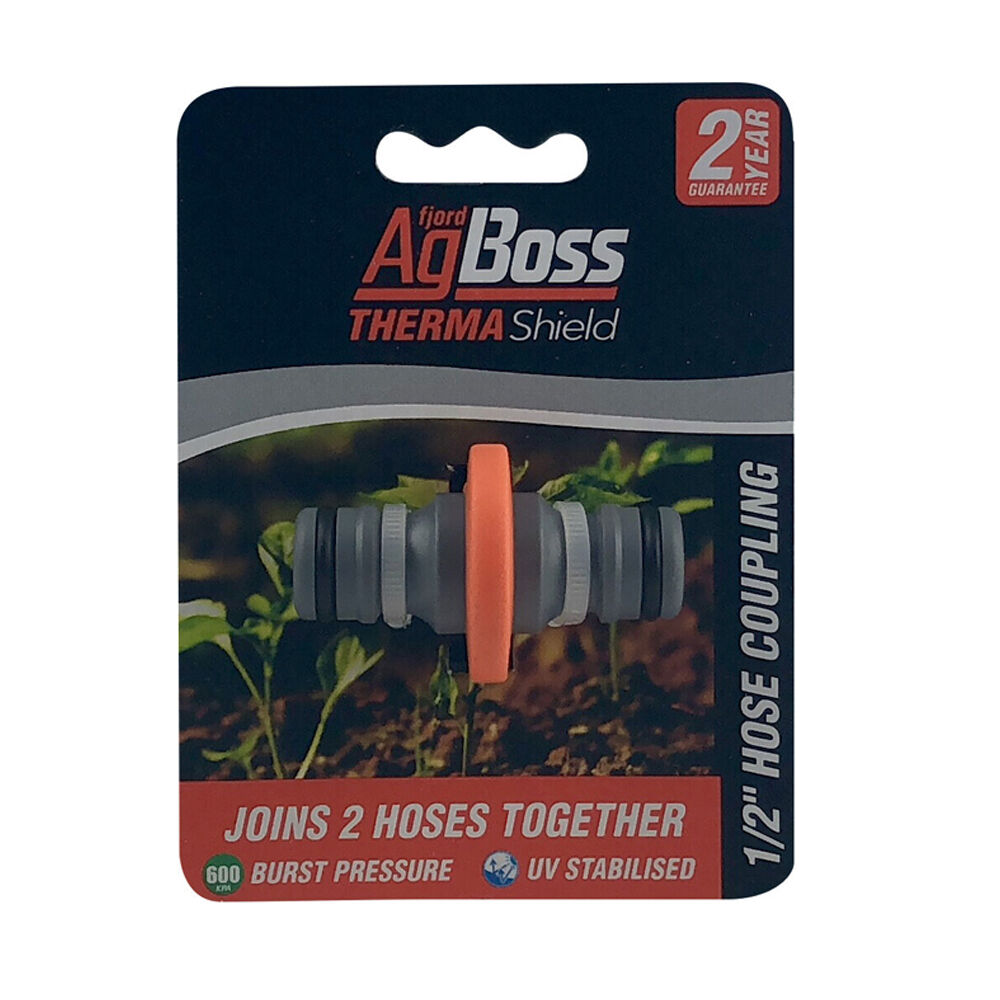 Agboss 1/2 Inch Orange and Black 2 Way Gardening Hose Coupler