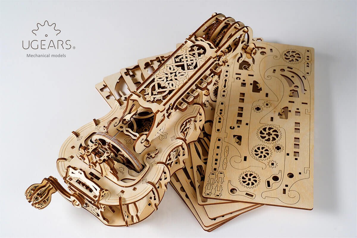 Ugears Hurdy Gurdy Wooden 3D Puzzle/Model Gift/Toy Musical Instrument 14+ (292 Pieces) — image 7