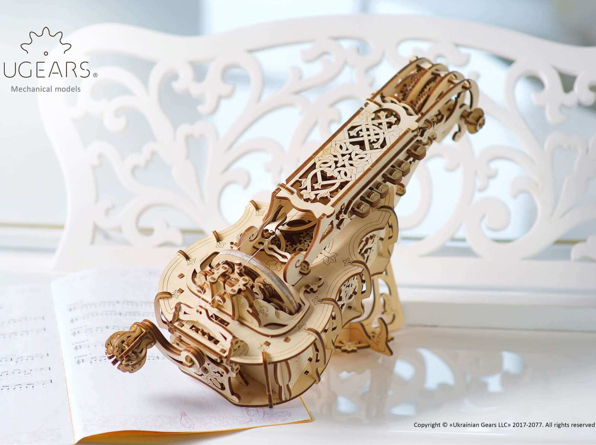 Ugears Hurdy Gurdy Wooden 3D Puzzle/Model Gift/Toy Musical Instrument 14+ (292 Pieces) — image 3