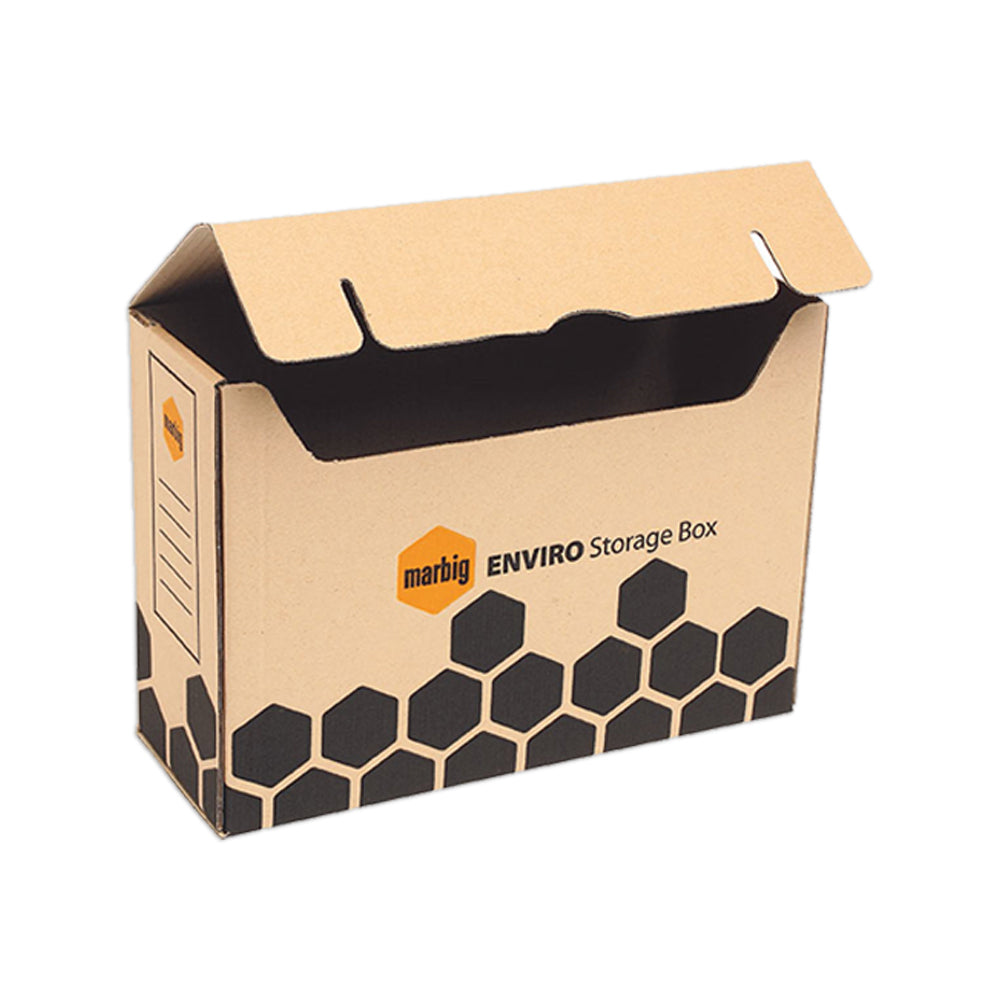 Marbig Enviro 37.5cm Storage Box File/Filing Fooscap-Size Document Organiser (6 Pack) — image 2