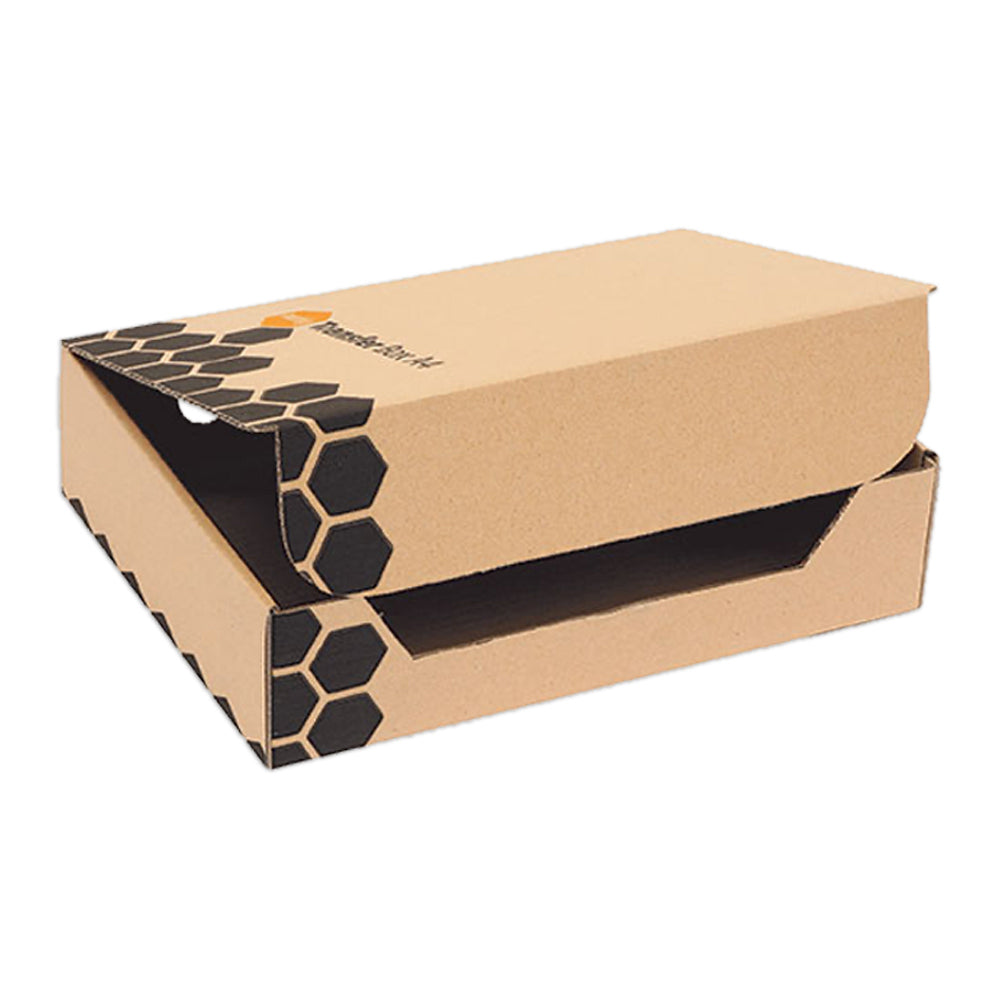Marbig Enviro Foolscap Files/Document Transfer Box Storage Organiser Brown (10 Pack) — image 2