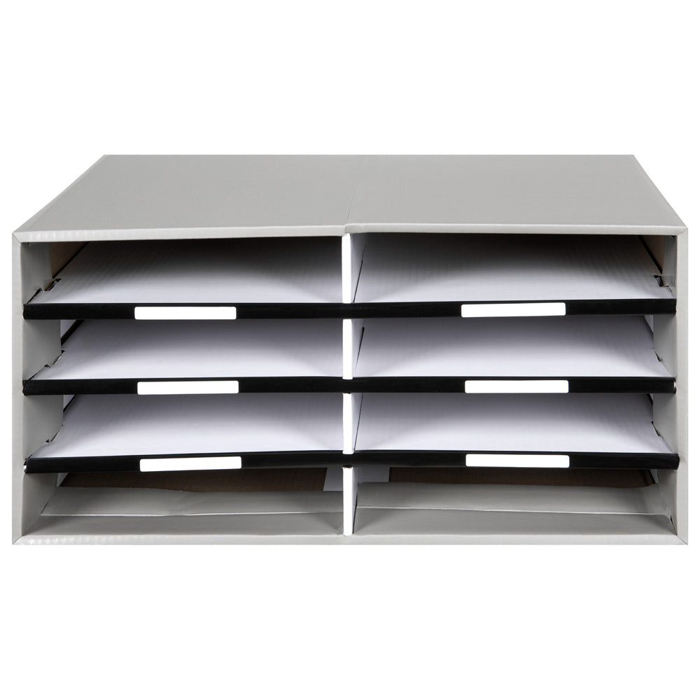 Marbig Sort N Store 52cm Cardboard Compartment Organiser/Storage Shelf Grey — image 2