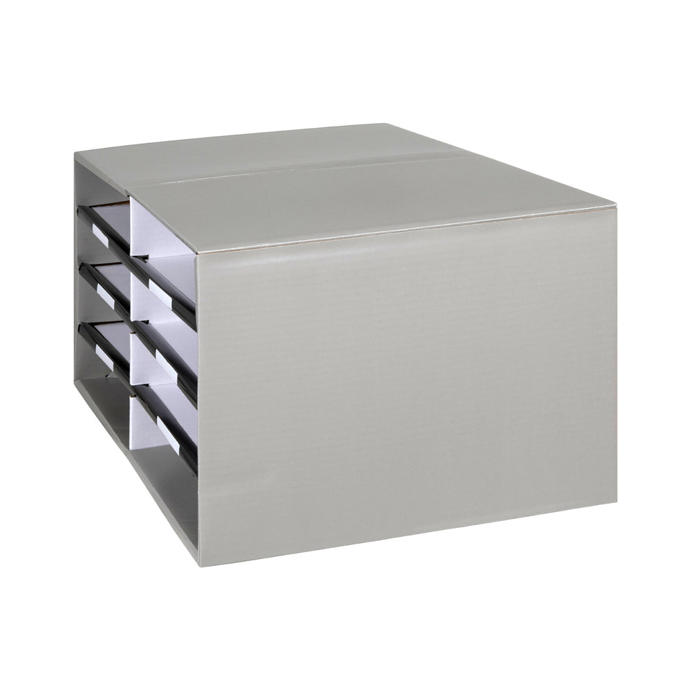 Marbig Sort N Store 52cm Cardboard Compartment Organiser/Storage Shelf Grey — image 3