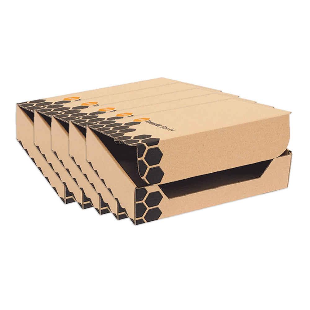 Marbig Enviro A4 File/Document Transfer Box/Archive Filing Storage Brown (10 Pieces) — image 2