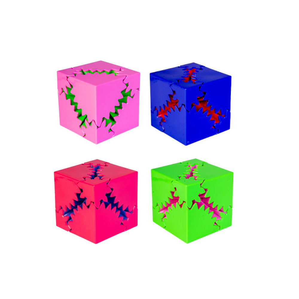 Mdi Gear Fidget Square Interlocking Stress Relief Multicoloured Toy Assorted (6 Pack) — image 2